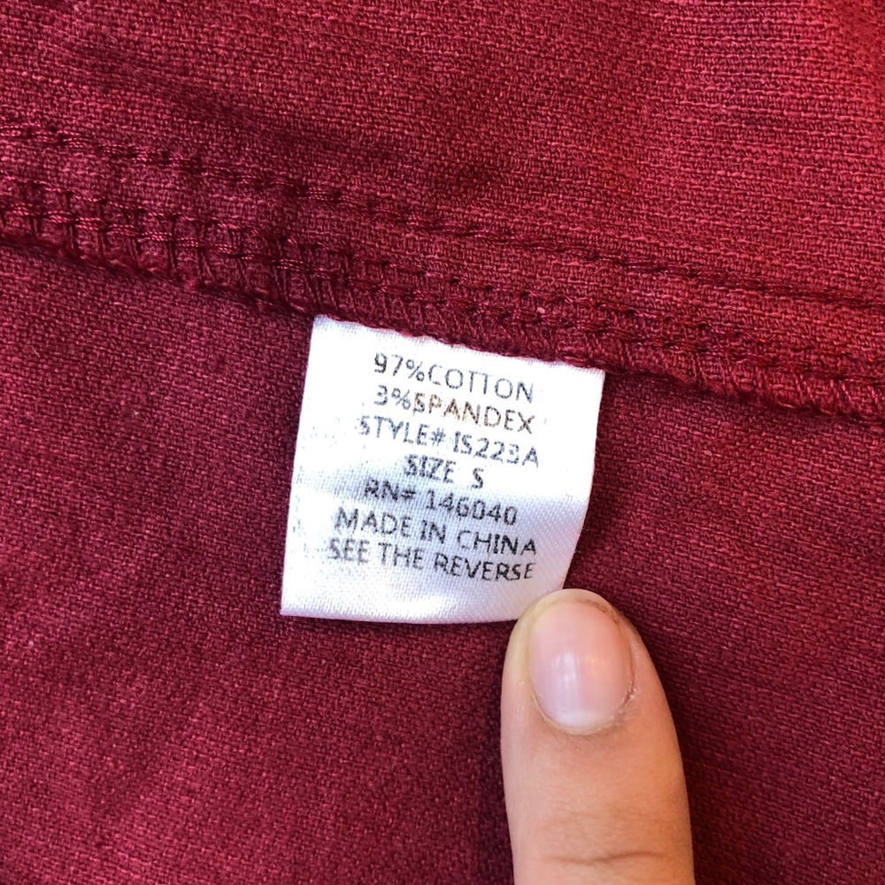 Small Red Corduroy Mini Skirt - Picture 6 of 6